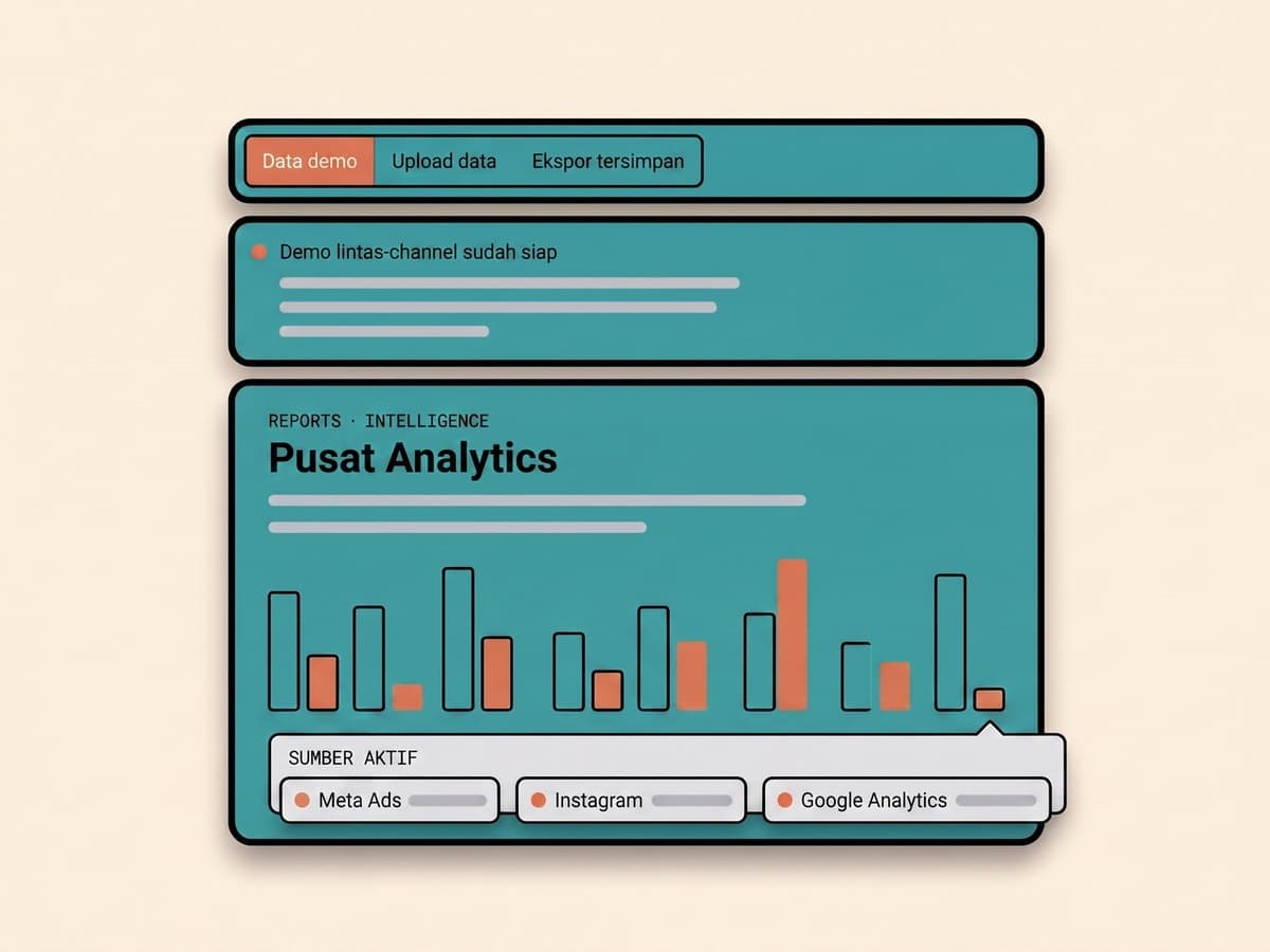 Analytics Command Center Levrit membaca Meta Ads, Instagram, dan GA4 bersama